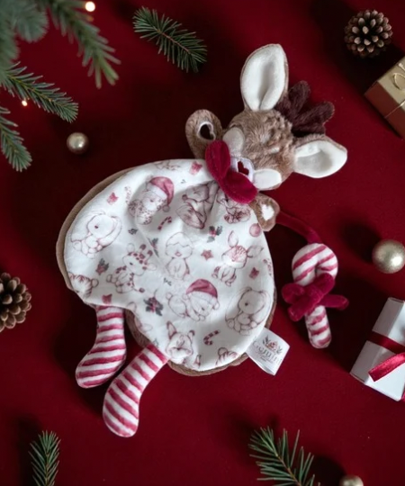 Doudou Cerf de Noël