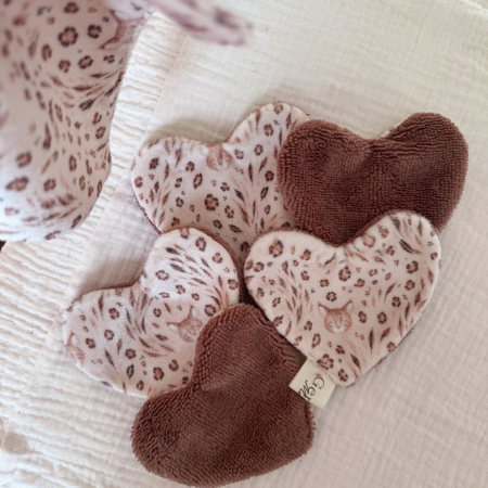 Lot 5 lingettes Coeur