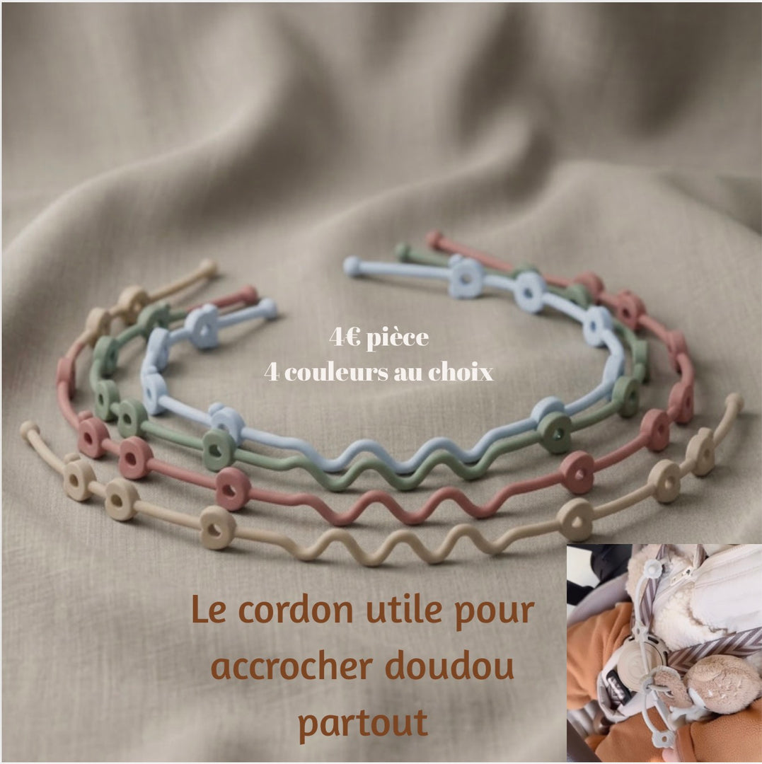 Cordon Doudou Coeur Ourson