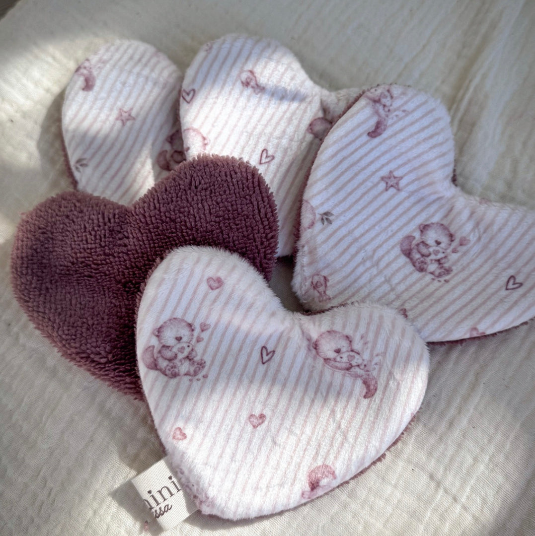Lot 5 lingettes Coeur